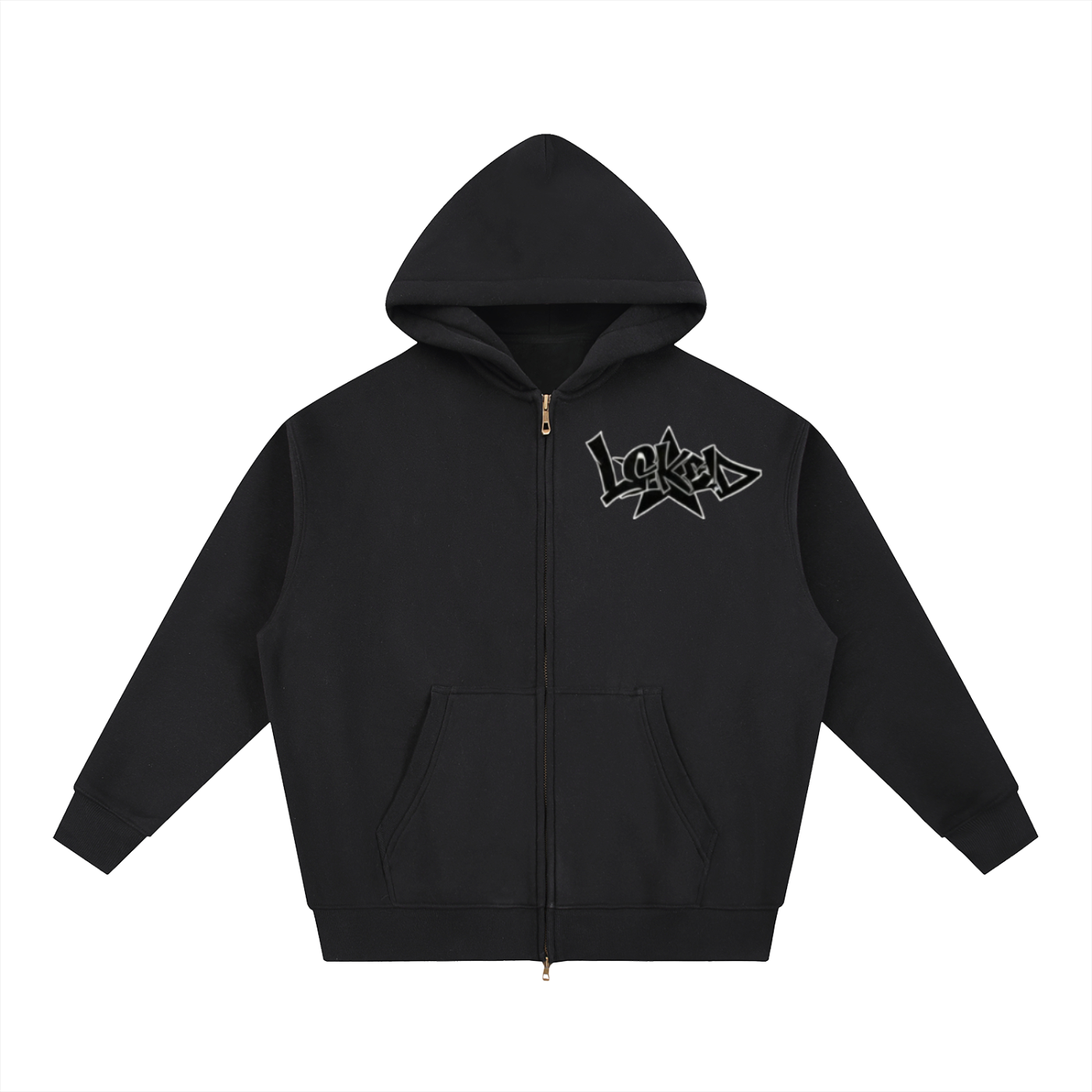 lcked oversized star zip up v1