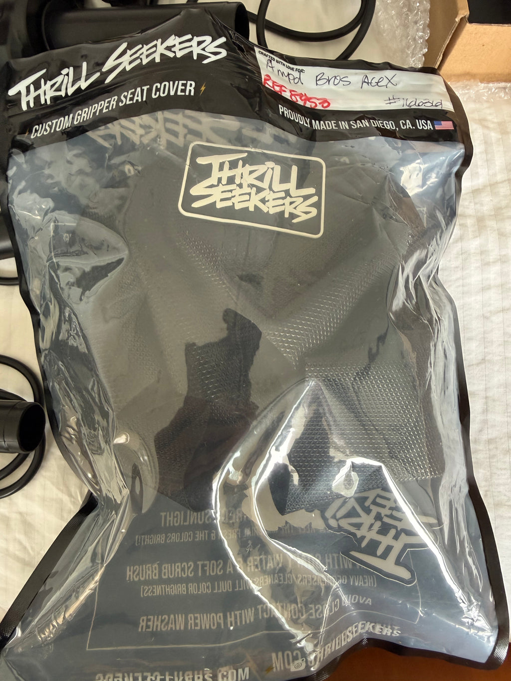 Thrill seekers seat cover